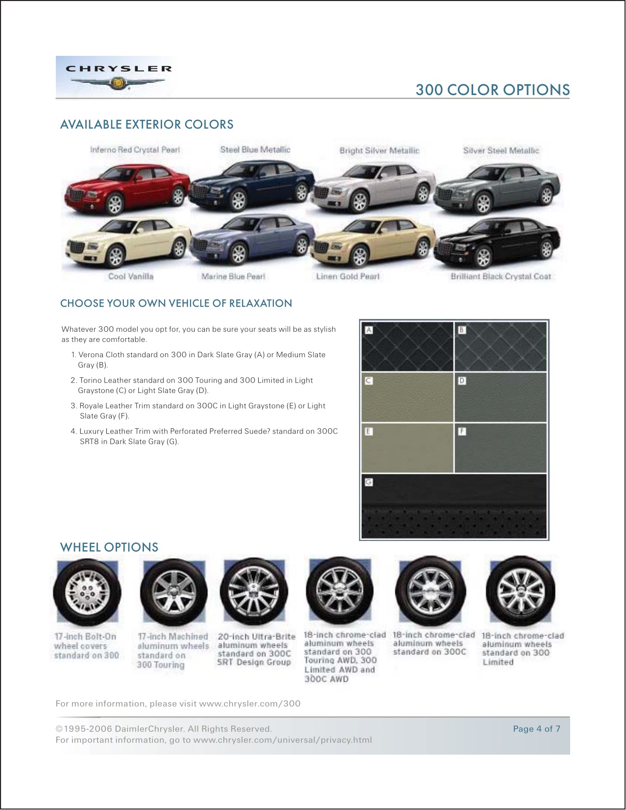 2007 Chrysler 300 Brochure Page 6